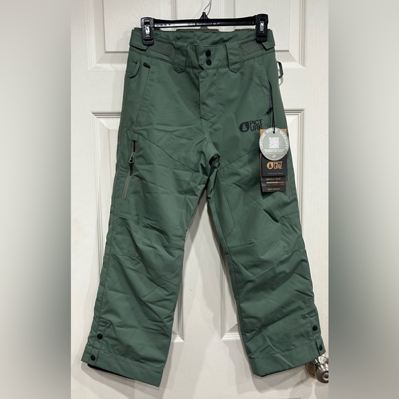 Picture Organic Clothing Kids’ Size 10 Time Snow Pants Green Laurel Wreath NWT - Picture 1 of 10